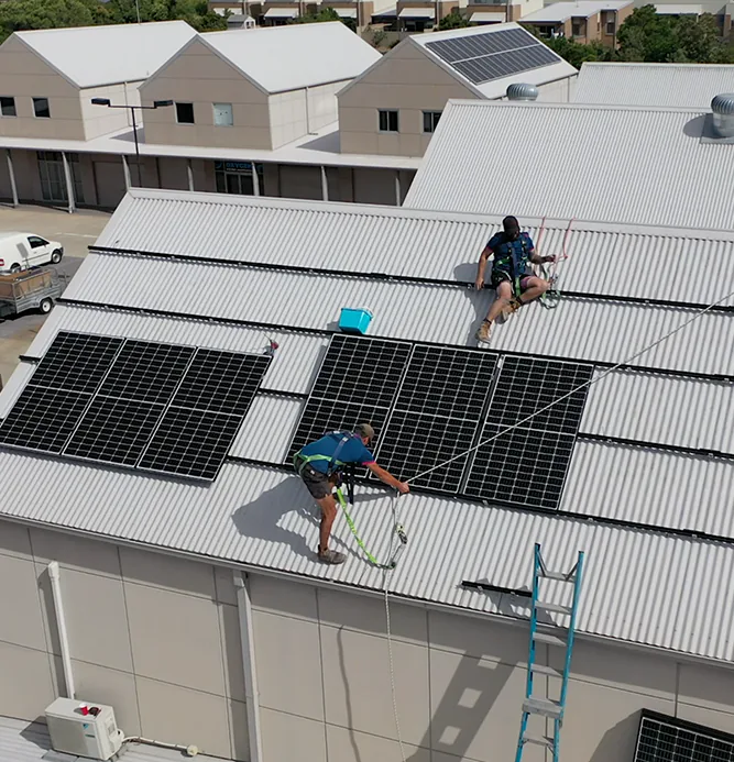 Workers on Roof Drone 2 PSD