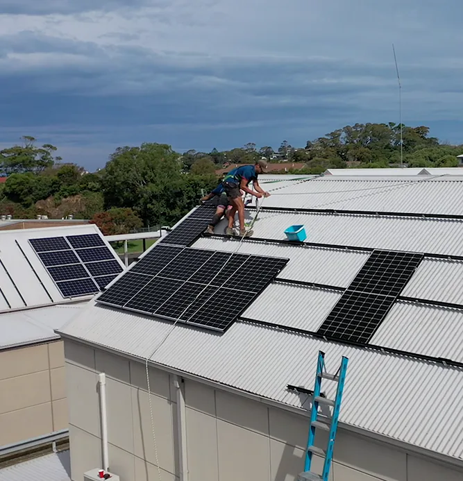 Workers on Roof PSD
